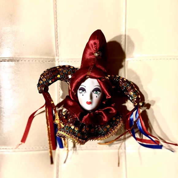 Naturally Mask New Orleans Good Luck Mardi Gras Ceramic Bells Collectible Faces - Picture 9 of 9